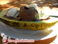 barchetta di melone con gelato